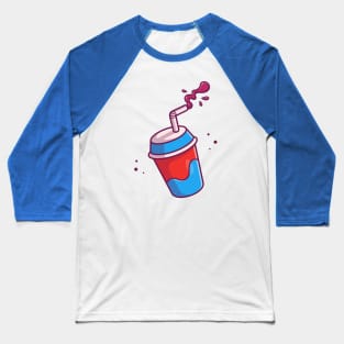 Juice Cup Cartoon Baseball T-Shirt